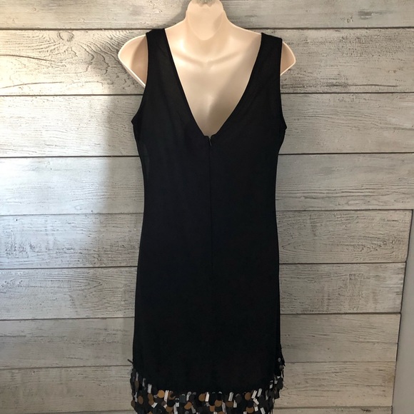 Romeo & Juliet Couture Black Shift Dress Paillettes Size M - Picture 4 of 7